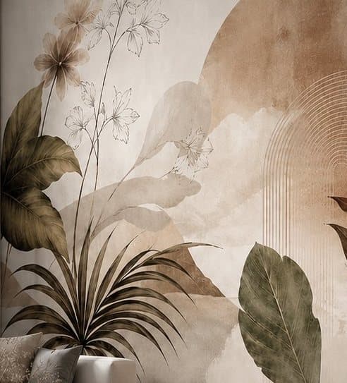 Detail: bladeren en bloemen