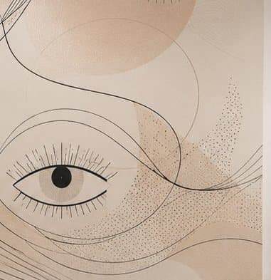 Detail: tweede oog met stippen